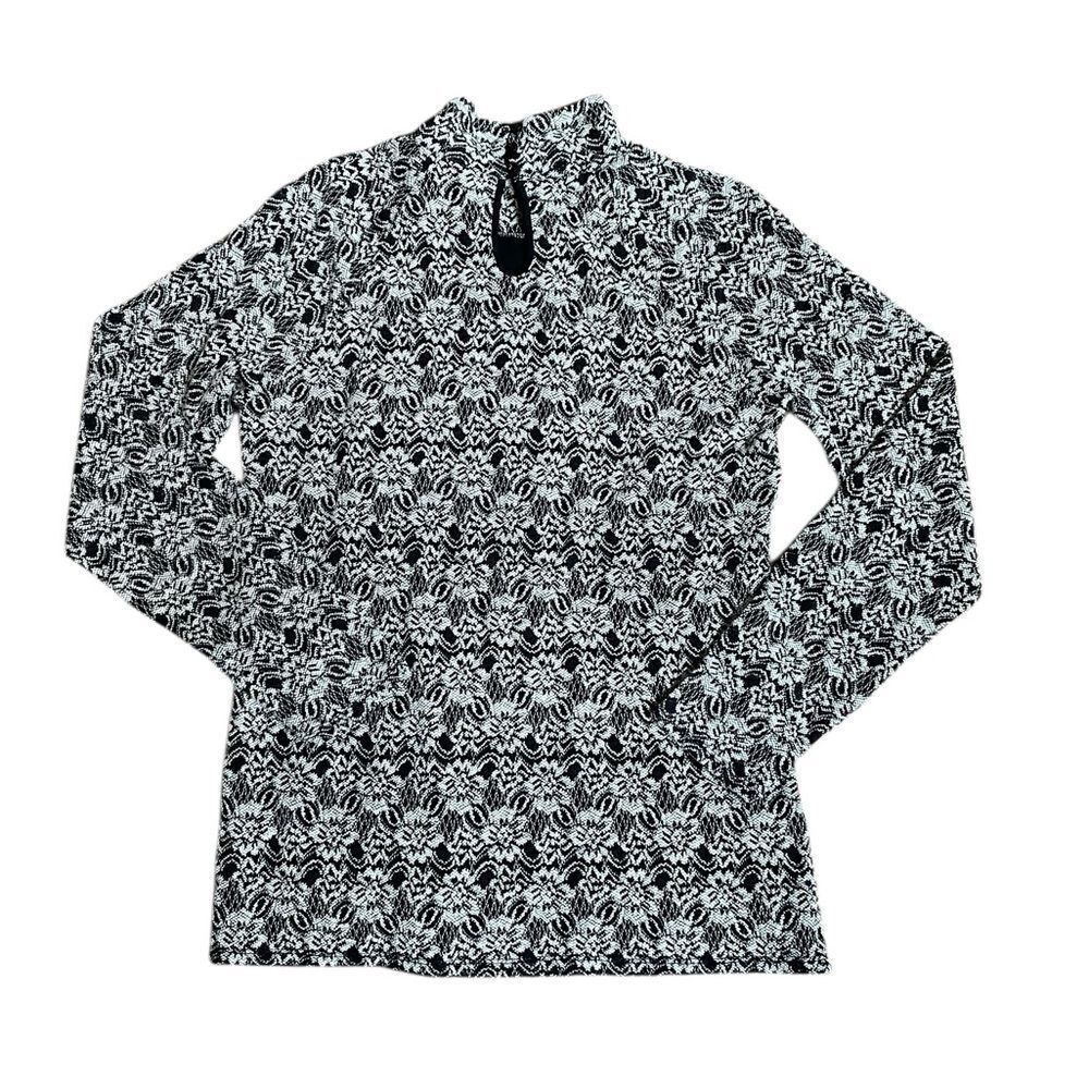 SUNDANCE Women's Black and White Patterned Blouse Size Small - Picture 2 of 9